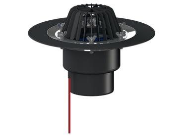 Dachablauf DN125 mit Klemmelement und Heizung (10-30W/230V)  HL62.1/2